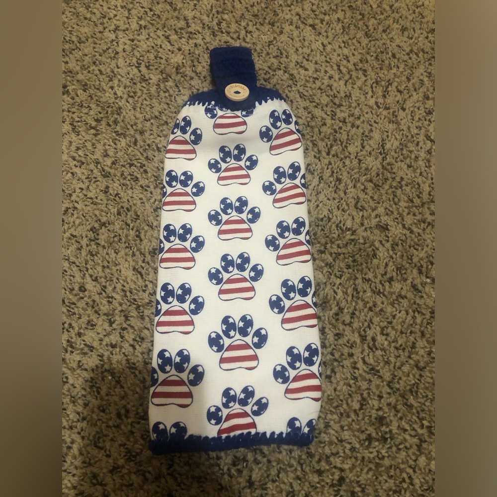 Paw Prints 4th of July Hanging Towel